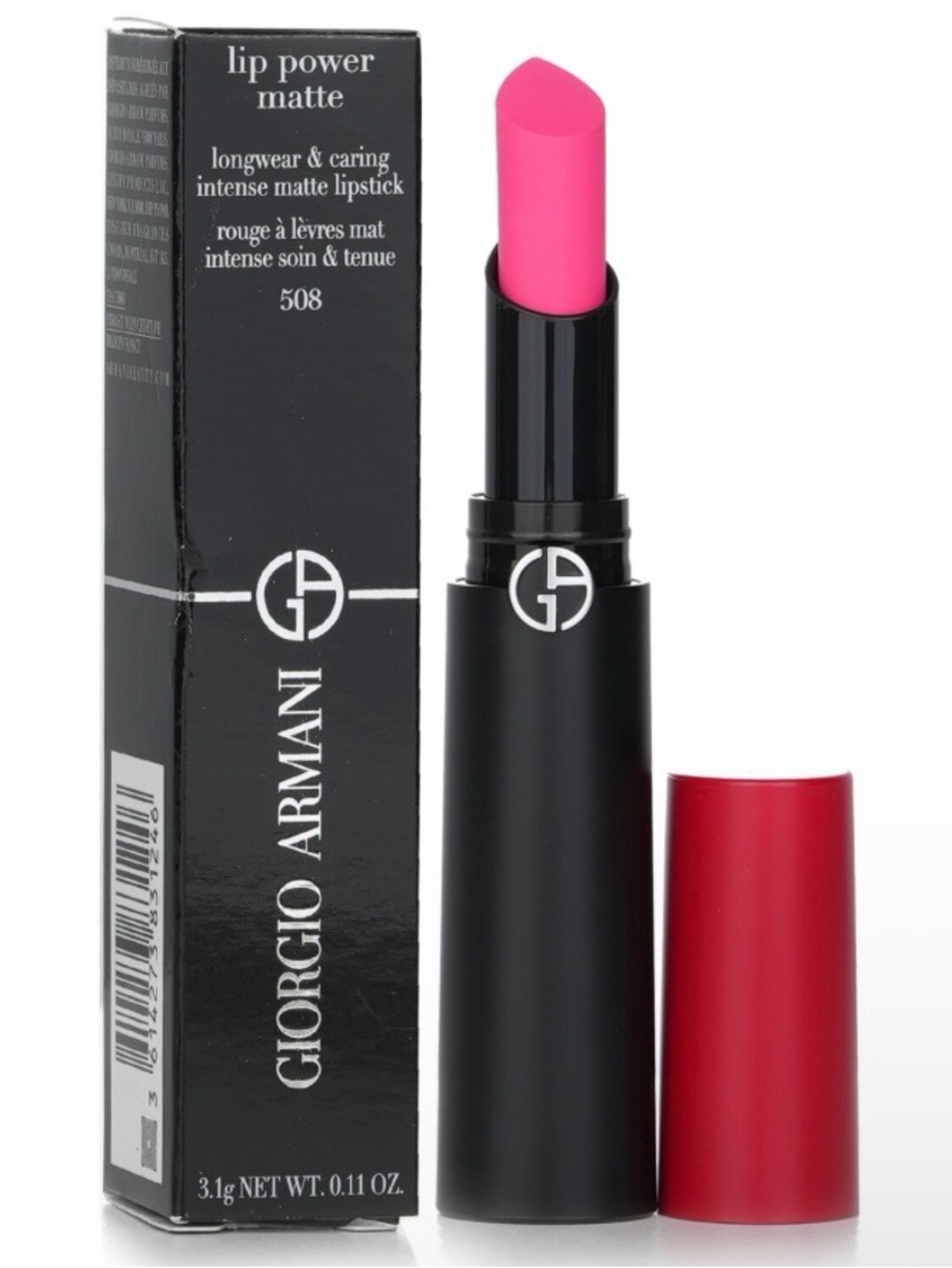 Giorgio Armani Lip Power Matte  Longwear Lipstick - Bright Pink (508)